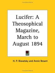 Cover of: Lucifer - A Theosophical Magazine, March to August 1894