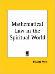 Cover of: Mathematical Law in the Spiritual World