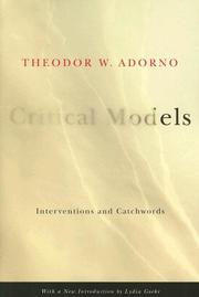 Critical models : interventions and catchwords