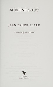 Cover of: Screened out by Jean Baudrillard