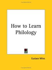 Cover of: How to Learn Philology