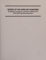 Cover of: Secrets of the super net searchers by Reva Basch