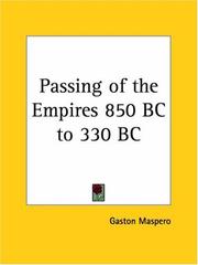 Cover of: Passing of the Empires 850 BC to 330 BC