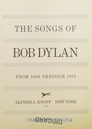 Cover of: Songs Bob Dylan