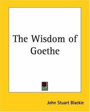 Cover of: The Wisdom Of Goethe