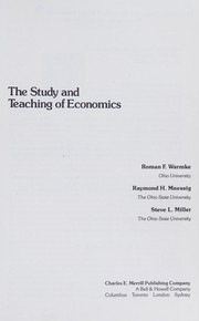 Cover of: The study and teaching of economics