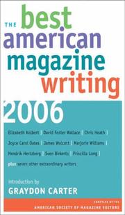 Cover of: The Best American Magazine Writing 2006 (Best American Magazine Writing)