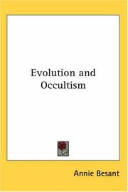 Cover of: Evolution and Occultism
