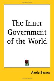 Cover of: The Inner Government of the World by Annie Wood Besant