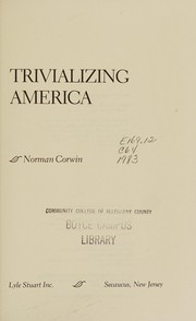 Cover of: Trivializing America