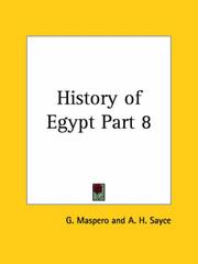 Cover of: History of Egypt, Part 8
