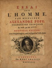 Cover of: Essai sur l'homme by Alexander Pope