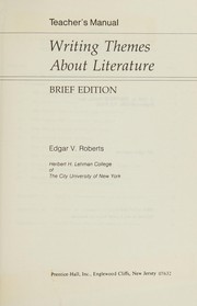 Cover of: Writing Themes About Literature. by Edgar V. Roberts