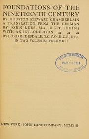 Cover of: Foundations of the nineteenth century by Houston Stewart Chamberlain