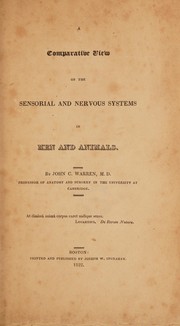 Cover of: A comparative view of the sensorial and nervous systems in men and animals.