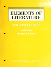 Cover of: Workbook: Elements of Literature: Fourth Course