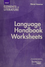 Cover of: Language Handbook Worksheets by 