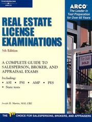 Real estate license examinations by Martin, Joseph H.