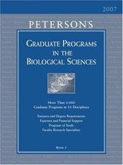 Cover of: Grad Guides Book 3: Biological Scis 2007 (Peterson's Graduate Programs in the Biological Sciences)