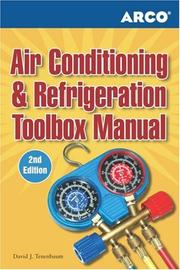 Cover of: Air Conditioning and Refrigeration Toolbox Manual | David Tenebaum