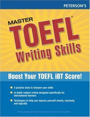 Cover of: Master the TOEFL Writing Skills, 1st ed (Peterson's Master the TOEFL Writing Skills) by Arco