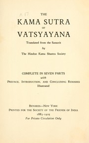 Cover of: The Kama sutra of Vatsyayana by Mallanaga Vātsyāyana