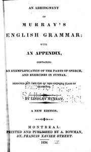 Cover of: An abridgment of Murray's English grammar by Lindley Murray