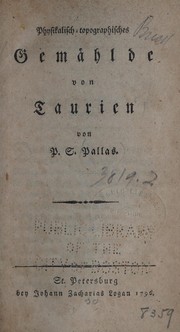 Cover of: Physikalisch-topographisches Gemählde von Taurien