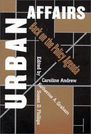Cover of: Urban affairs: back on the policy agenda