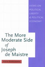 The More Moderate Side of Joseph De Maistre by Cara Camcastle
