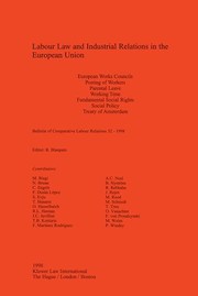 Cover of: Labour law and industrial relations in the European Union