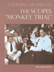 Cover of: The Scopes "Monkey Trial" (Defining Moments) by Anne Janette Johnson