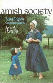 Cover of: Amish society by John Andrew Hostetler