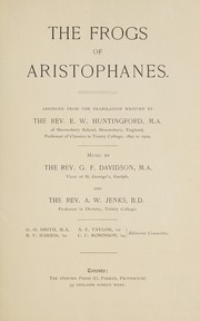 Cover of: The  frogs of Aristophanes