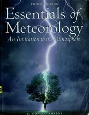 Cover of: Essentials of meteorology by C. Donald Ahrens