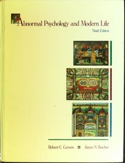 Cover of: Abnormal psychology and modern life by Robert C. Carson