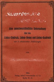 Naturgesetze der Liebe by Magnus Hirschfeld