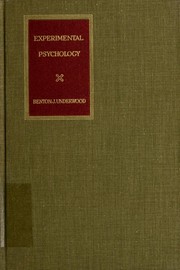 Cover of: Experimental psychology: an introduction.