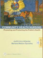 Community health nursing by Judith Ann Allender, Barbara Walton Spradley