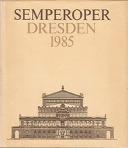 Cover of: Semperoper Dresden 1985 by 