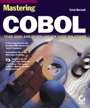 Cover of: Mastering COBOL by Carol Baroudi