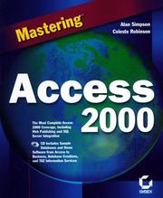 Cover of: Mastering Access 2000 by Simpson, Alan