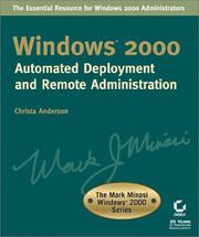 Windows 2000 automated deployment and remote administration