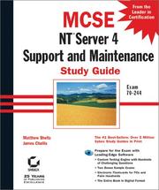 Cover of: MCSE: NT Server 4 Support and Maintenance Study Guide