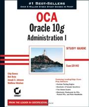 OCA Oracle 10g administration I study guide