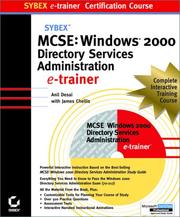Cover of: McSe Windows 2000 Directory Services Administration: E-Trainer (Sybex E-Trainer Certification Course)