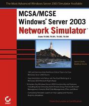 Cover of: MCSA/MCSE: Windows Server 2003 Network Simulator (70-290, 70-291, 70-293, 70-294)