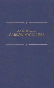 Cover of: Critical essays on Carson McCullers