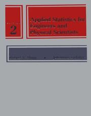 Cover of: Applied statistics for engineers and physical scientists
