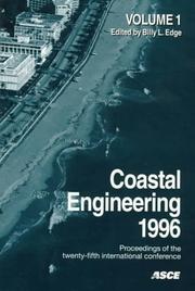 Cover of: Coastal engineering 1996: proceedings of the twenty-fifth international conference, September 2-6, 1996, The Peabody Hotel, Orlando, Florida